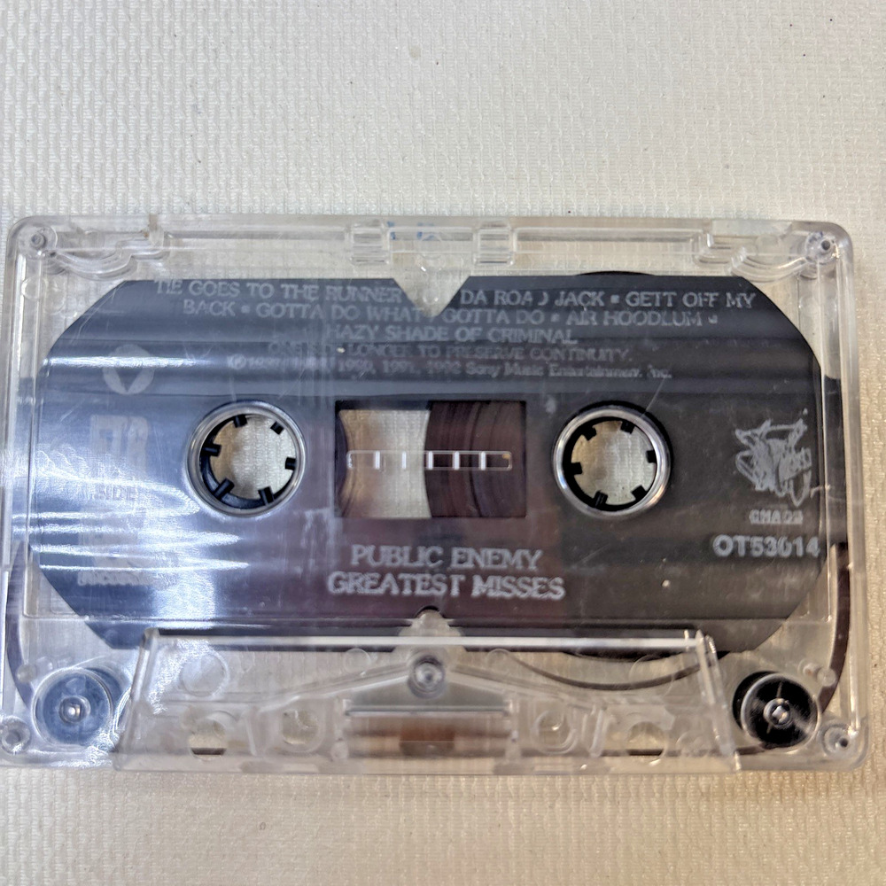 Public Enemy Greatest Misses Cassette Tape 1992 Def Jam Hip Hop Tape Only